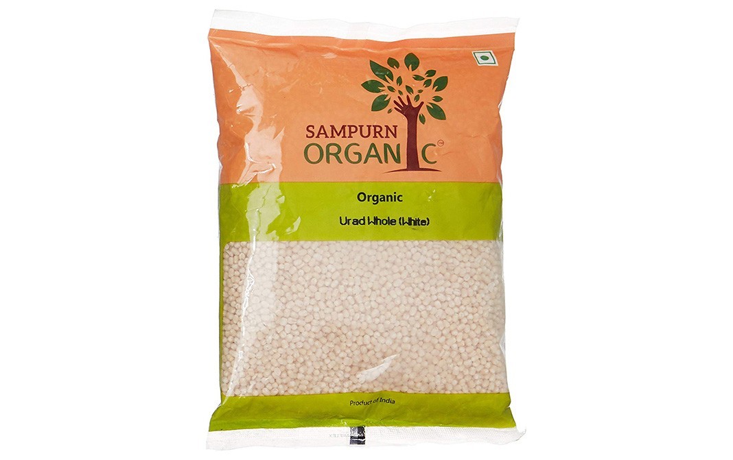 Sampurn Organic Urad Whole (White)    Pack  500 grams